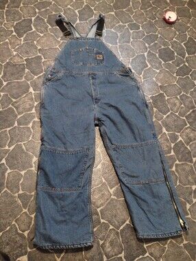 BERNE Insulated heavy denim work overalls 46 " x 30 " VINTAGE